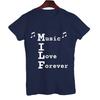 2023 Мужская футболка MILF Music I Love Forever с коротким рукавом Мужская свободная футболка Мужская лучшая брендовая новая мужская футболка с коротким рукавом