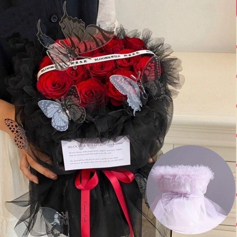 Однотонная пряжа для упаковки цветов 50x75см Декоративная упаковочная пряжа Букет