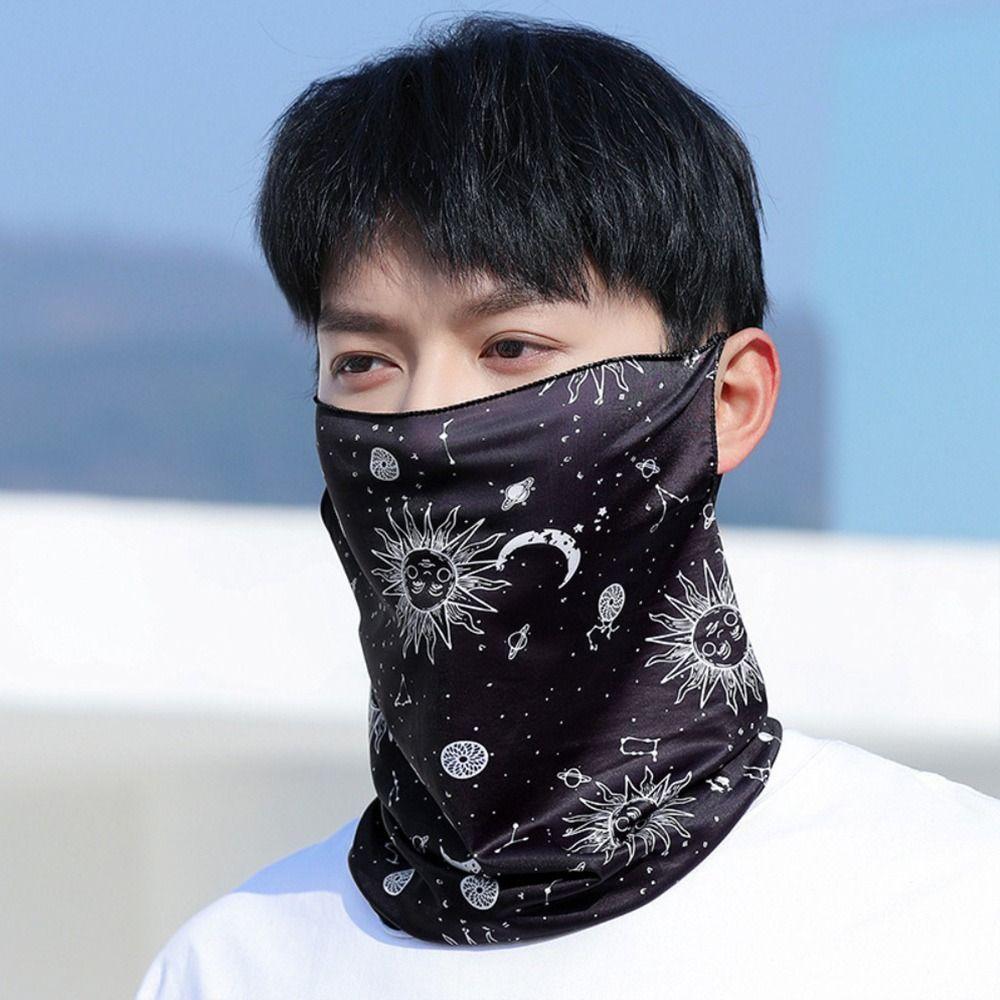 Дышащий прохладный шарф для лица эластичный шарф-балаклава для лица шелковая бандана лето