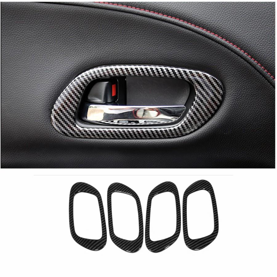 For Honda HR-V HRV 2016-2021 Carbon Fiber Interior Door Handle Bowl Cover Trim
