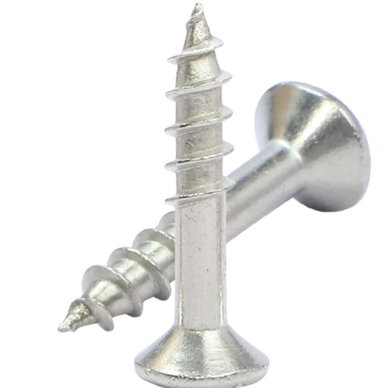 Удлиненные шурупы по дереву из нержавеющей стали M5 304 для ДВП и дерева, саморезы-гвозди с зубьями по дереву.