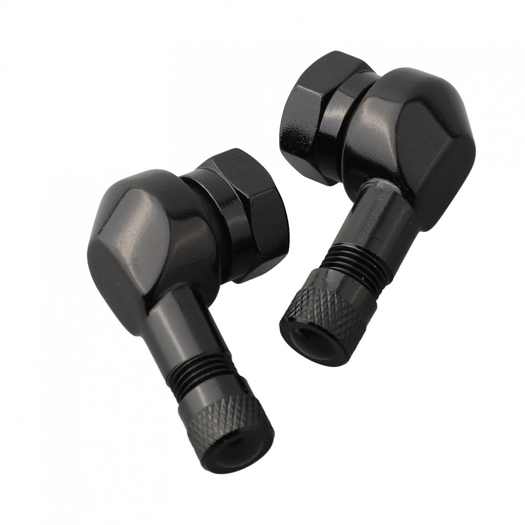 Motorcycle 90 Degree Angle Valve Stems with CNC Aluminum Alloy Material (2PCS)