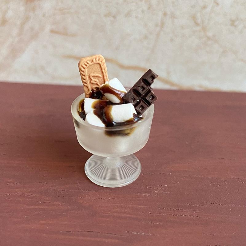 Миниатюрный кукольный домик, десерт, шоколадное печенье, сладкая вата, чашка, ролевые игры, кухня для детей, игрушки, аксессуары