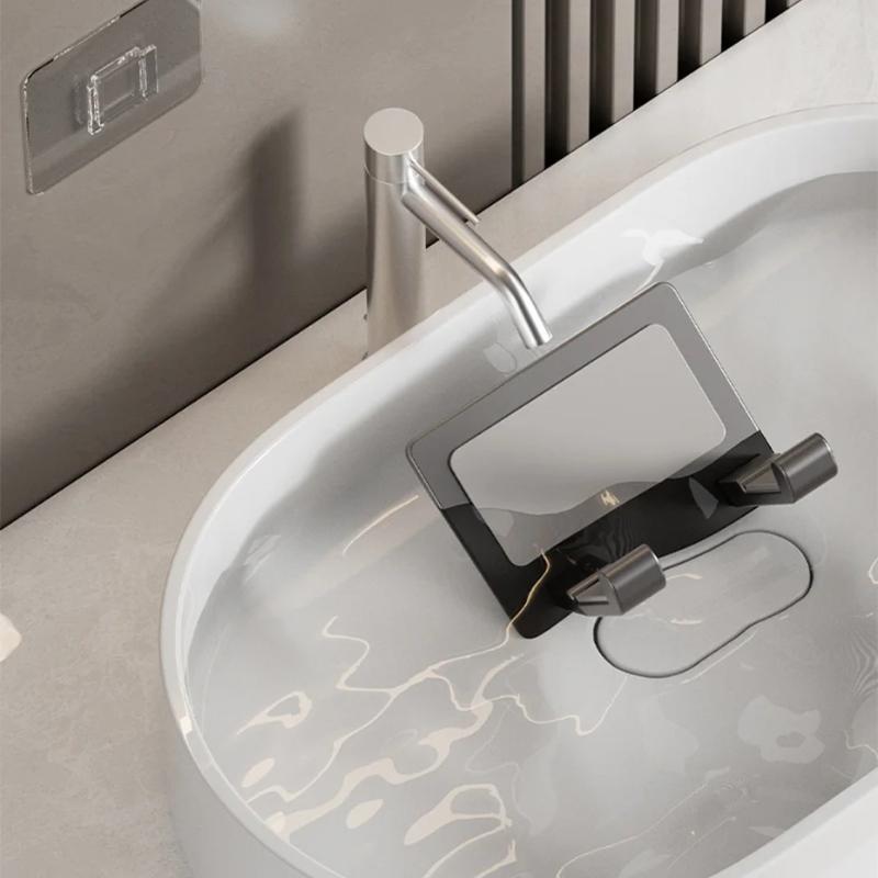 Алюминиевый держатель для фена, настенный, самоклеящийся, без сверления, стойка для фена Dyson, органайзер для ванной комнаты без перфоратора