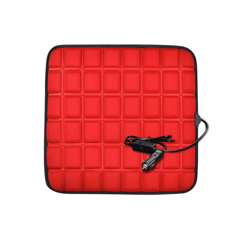 Universal 12V Car Heated Seat Cushion Electric Heating Car Seat Cushion Warm Winter USB/ Cigarette Lighter Heating Cushion Pad