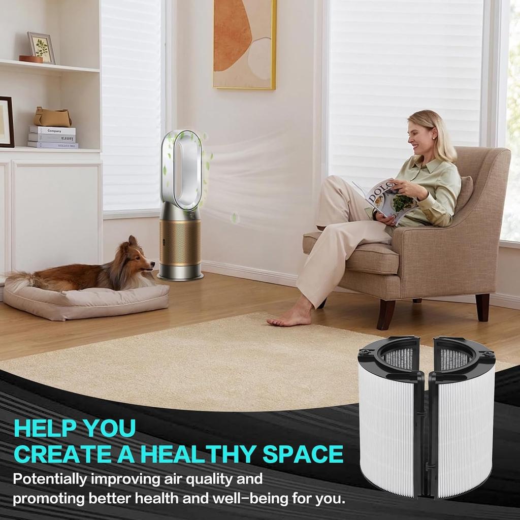 360° Комбинированный фильтр True H13 HEPA + Угольный фильтр для Dyson HP1 PC1 PC2 TP10 HP10 HP09 TP09 HP07 TP07 TP06 HP06 PH04 PH03 PH02 PH01 DP04 HP4B