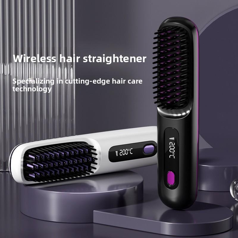 Portable Cordless Hair Curling Brush With 16mm20mm Diameter And Three Heat Settings