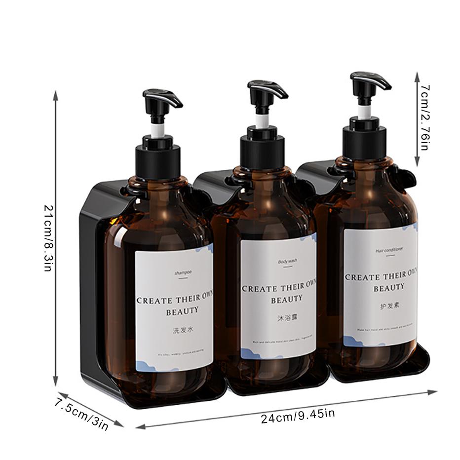 Настенный дозатор мыла, многоразовый держатель для шампуня, кондиционера, геля для душа, настенный держатель для душа