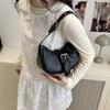 Large Capacity Casual Portable Fashion Single Shoulder Armpit Bag Women's Lightweight Retro Solid Color Winter Simple