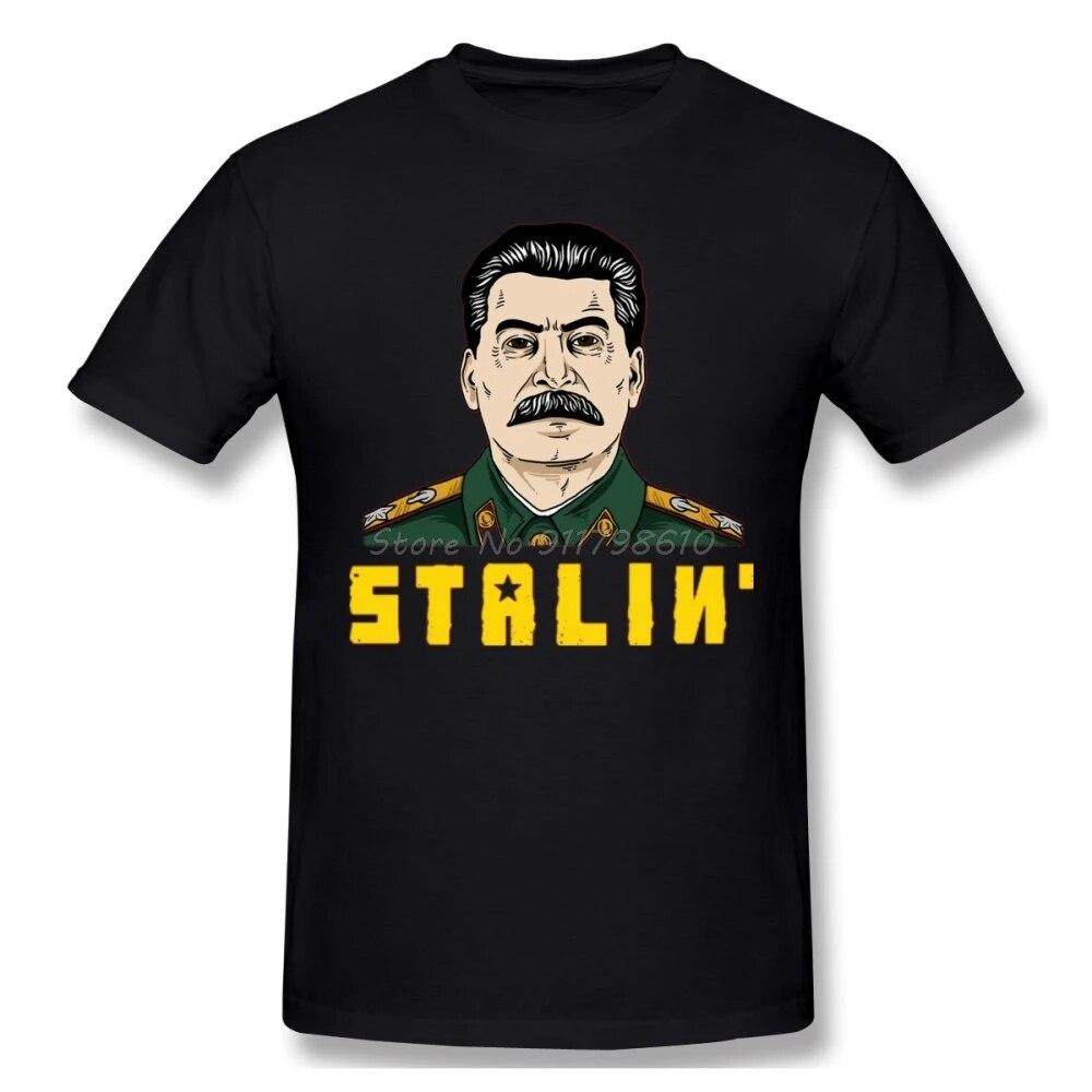 Stalin Cartoon Unisex T Shirt Plus Size O-neck Cotton Custom Short Sleeve T-shirt Unisex Tees Harajuku Streetwear