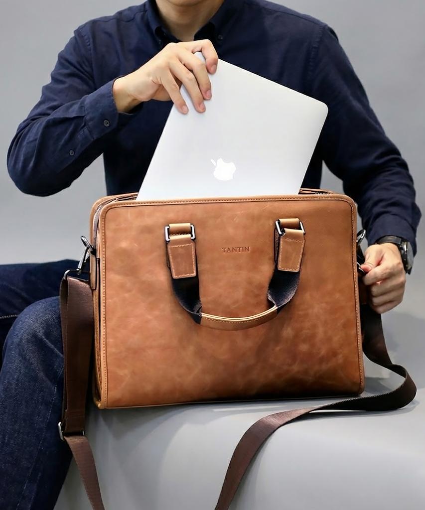 Tantin Genuine Cowhide Men'S Briefcase T13048