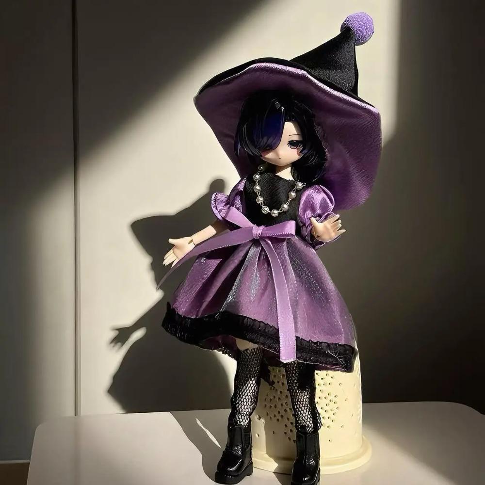 Набор зимней одежды для кукол 1/8 1/12 OB11 BJD - Милый теплый наряд горничной из плюша, аксессуары для переодевания кукол (Только Одежда)