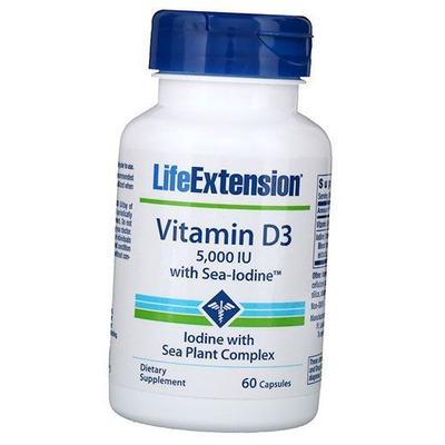 Витамин Д3 с Морским йодом, Vitamin D3 with Sea-Iodine, 60капс (36346045)
