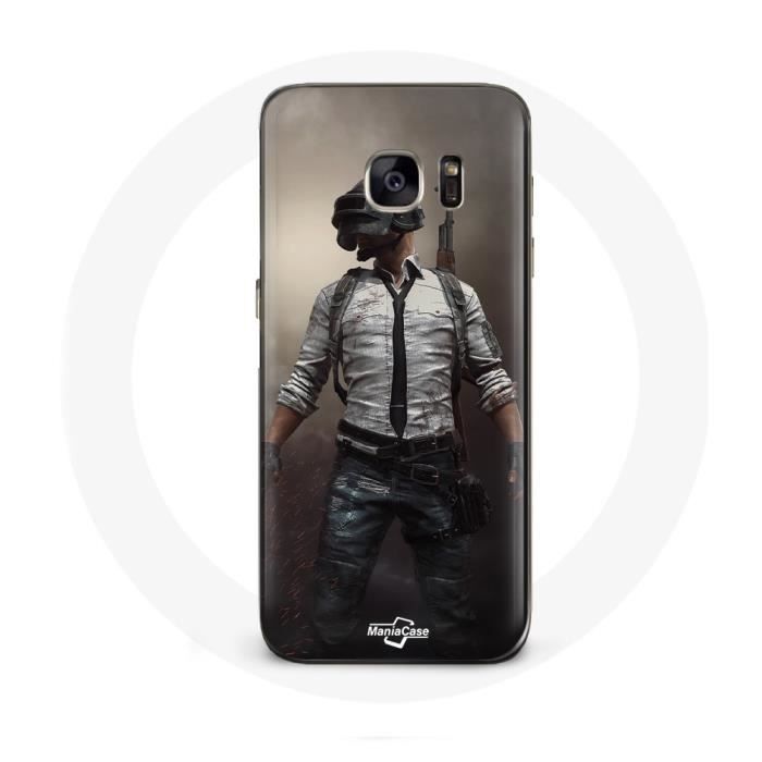 Coque - PUBG - Samsung Galaxy S6 edge - Souple - Noir - Protection synthétique