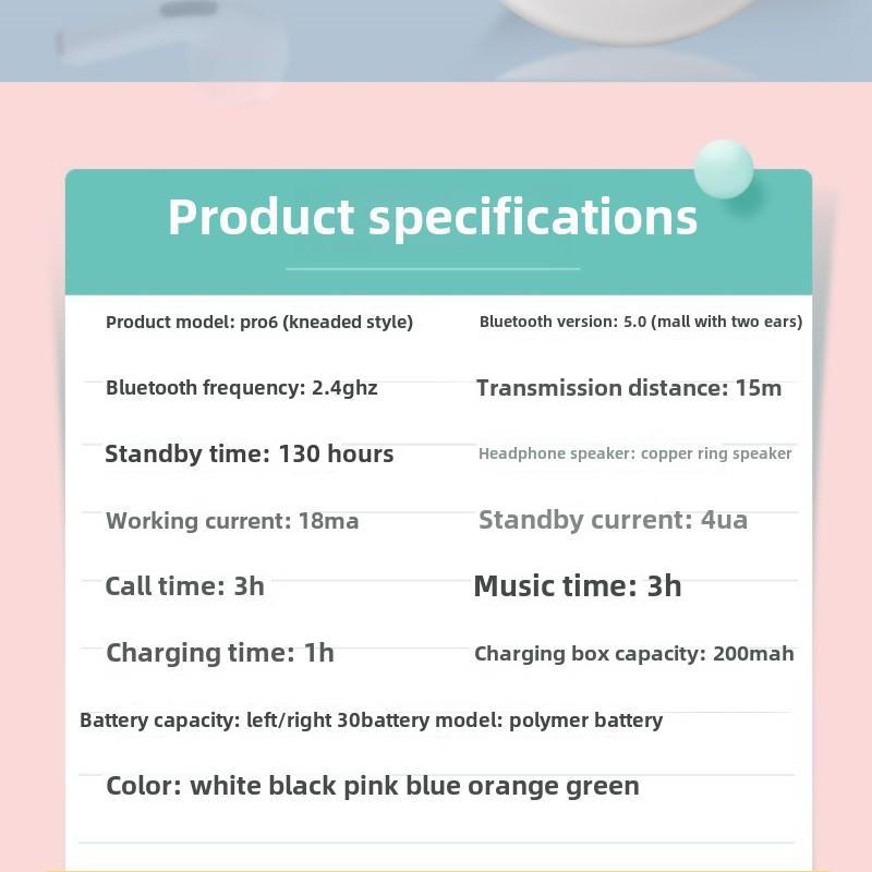 Bluetooth-гарнитура Мини Простая Беспроводная Внутриканальная Шумоподавление Сверхдолгий Срок Службы Батареи