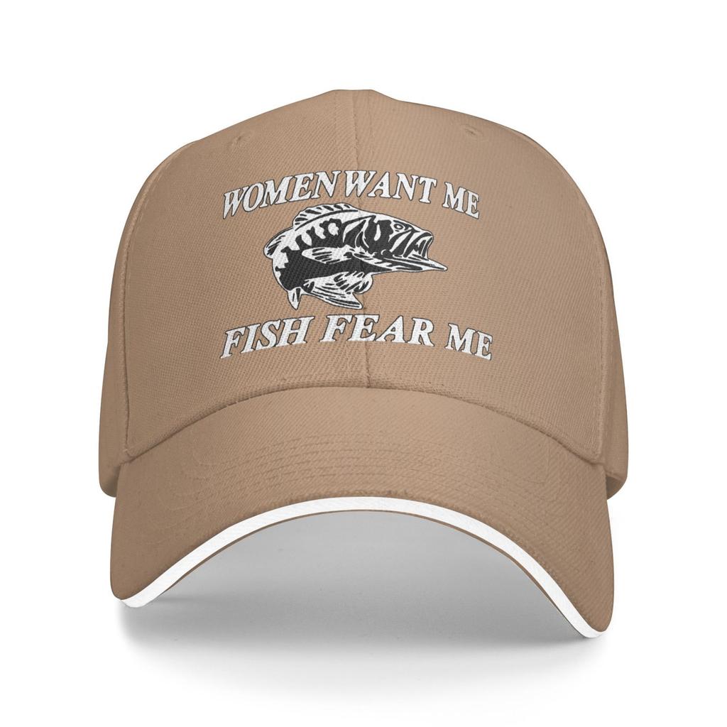 Женская бейсболка Want Me Fish Fear Me Washed, кепка Trucker Hat для взрослых, унисекс, регулируемая, для папы, летняя, дышащая, эластичная