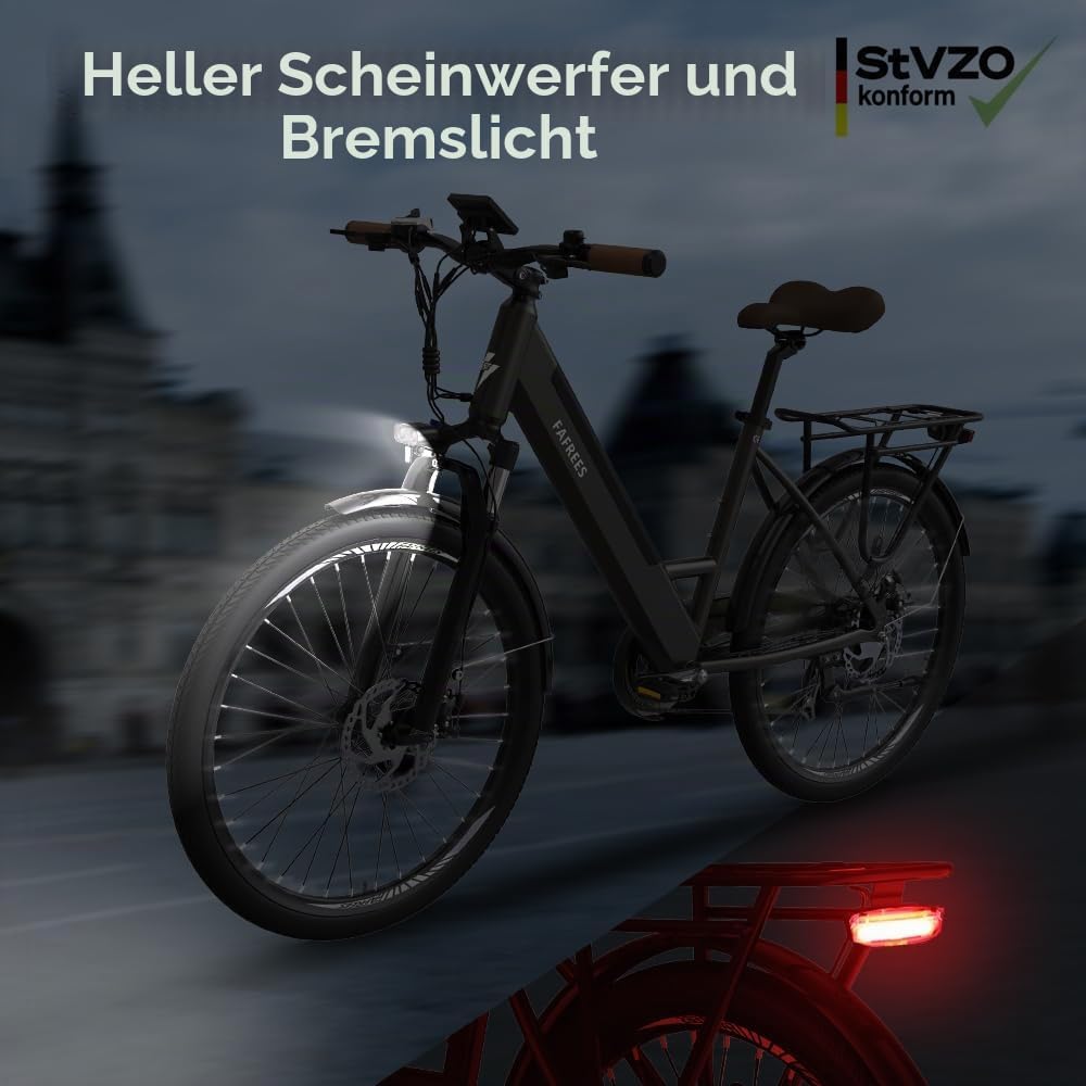 Fafrees F26 PRO Bicycle, E-bike with App, 26 Inch 250 W 42 N.m Mountain Bike with Battery 36 V/15 Ah Shimano 120 kg IP54