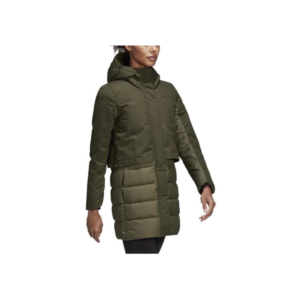 adidas Climawarm Теплая Удобная Водонепроницаемая Пуховая Куртка Женская Куртка Зеленая CY8646