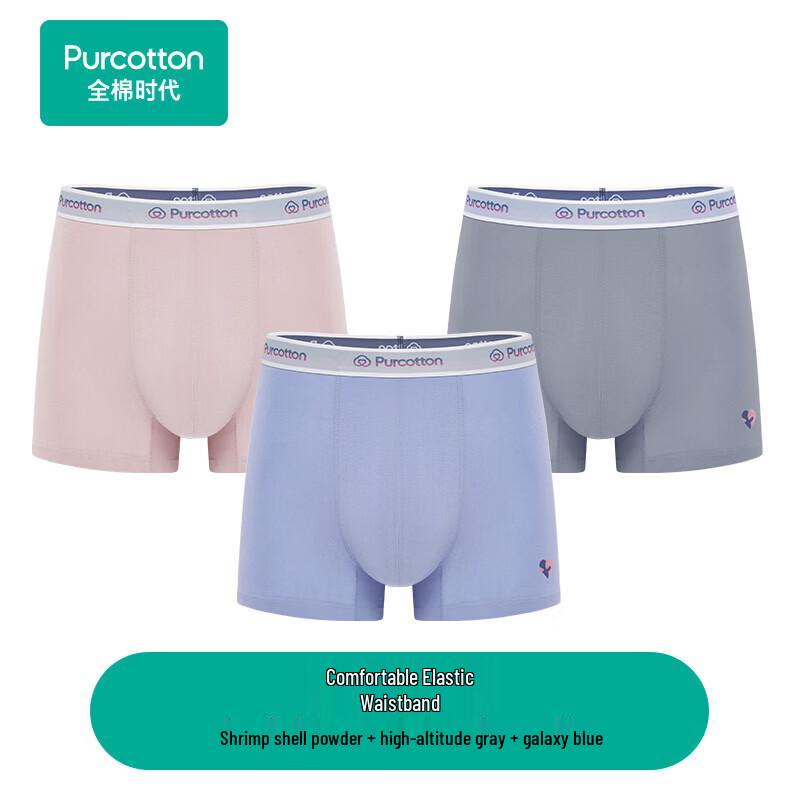 PurCotton Мужские боксеры-брифы из чистого хлопка с антибактериальным эффектом