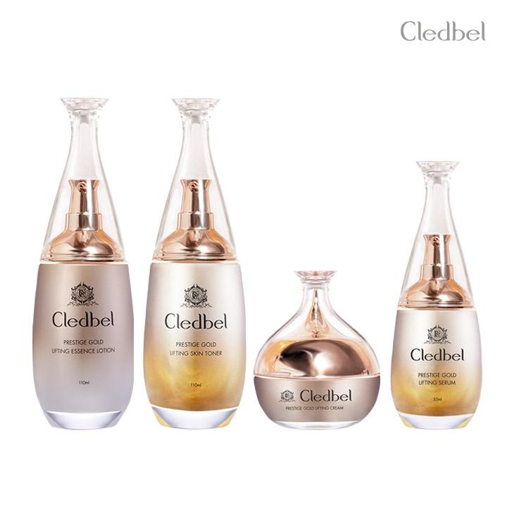 CLEDBEL Подарочный набор из 4-х средств по уходу за кожей Gold Lifting Skincare — против старения и увлажнения