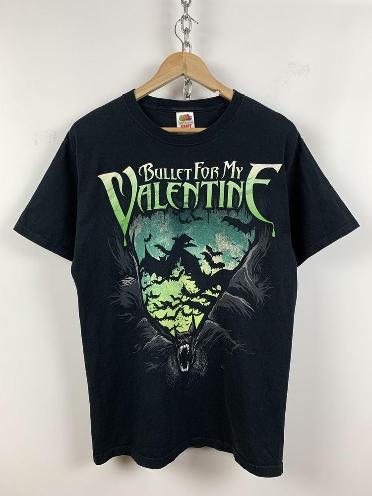 Bullet For My Valentine Scream Aim Tour Футболка унисекс черная S-5XL KH6941