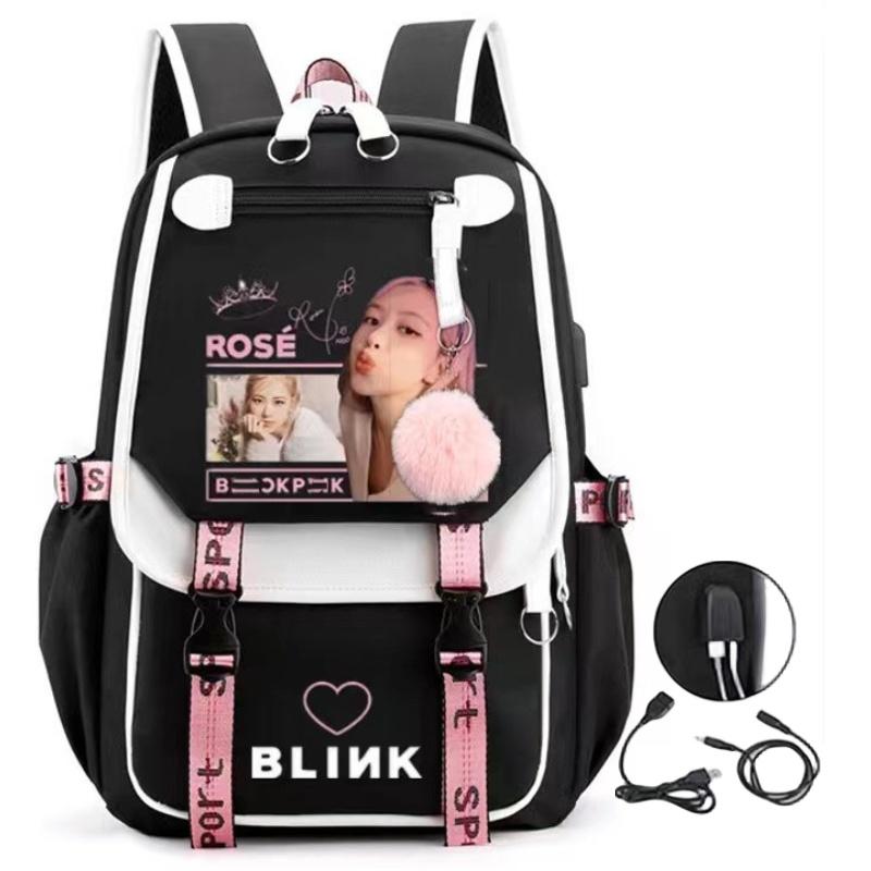 Унисекс Рюкзак в стиле Blackpink Лиса Звездное небо Оксфордская ткань Повседневная Дорожная Сумка
