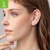 S925 Sterling Silver Staggered Ear Buckle Delicate Zircon Versatile Premium Earrings Earrings