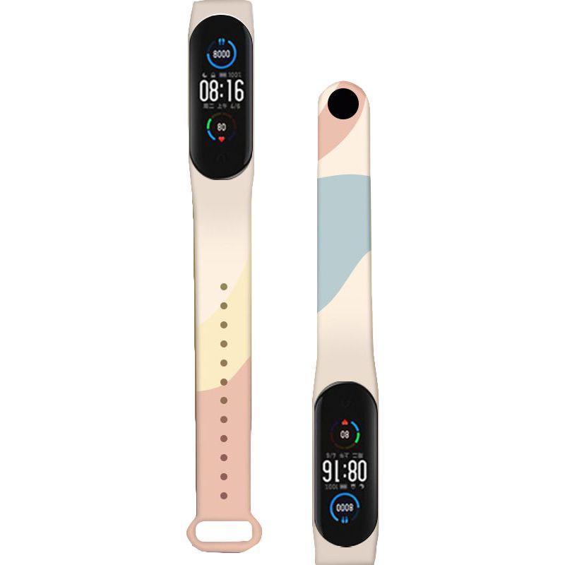 Стильный ремешок с граффити в стиле Моранди для Xiaomi Mi Band 3/4/5/6, регулируемый и влагостойкий