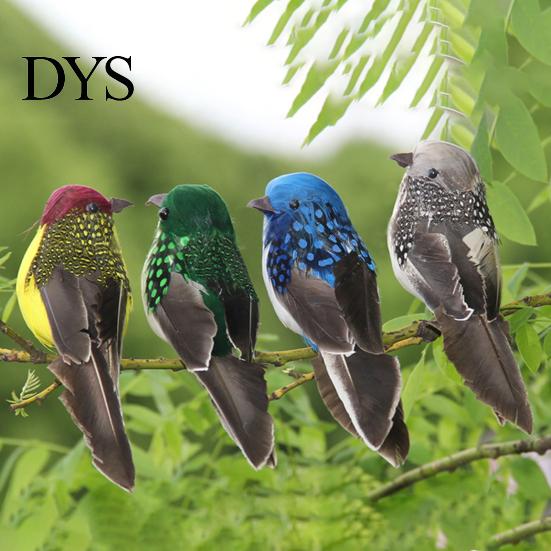 Artificial Bird Figurine Realistic Garden Decoration Artwork Ornament Feathered Foam for Courtyard