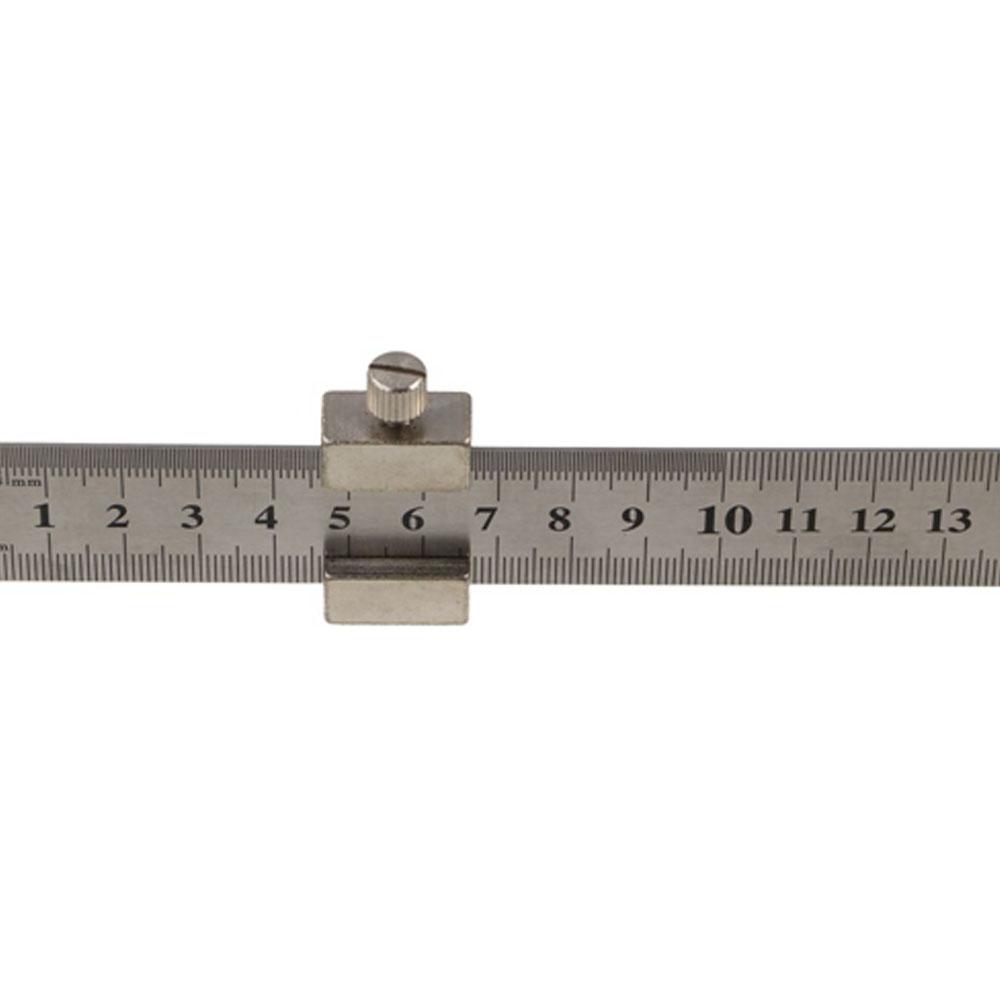 Square Brass Angle Scriber Line Adjustable Marking Gauge Steel Ruler Positioning Block Measuring