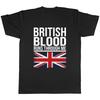 British Blood Runs Through Me Union Jack Britain Unisexs Tshirt Tee Gift Top