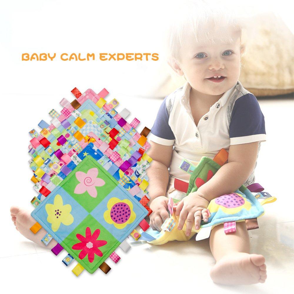 Colorful Baby Security Blanket Soft Touch Plush Damage To Baby Sleep Helper Soothe Towel for Kids Toddlers (No Skin)