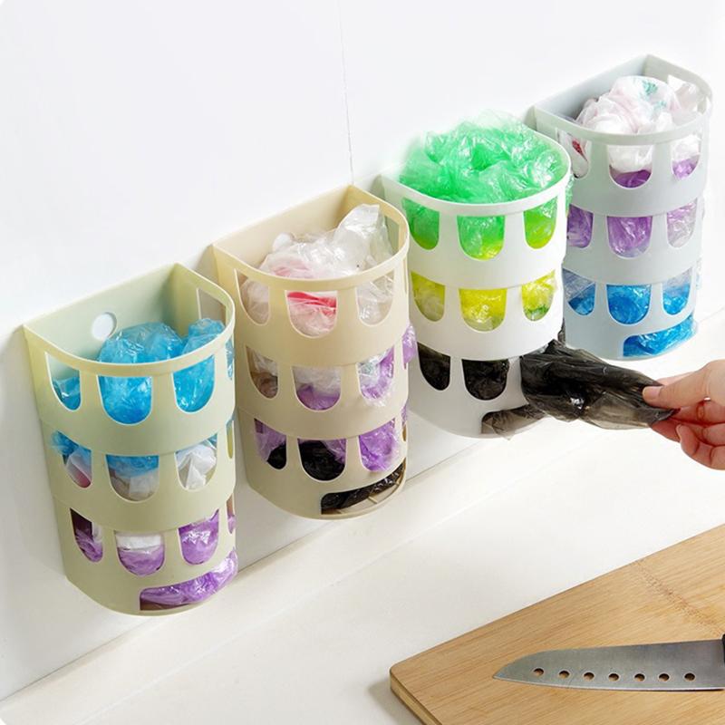 Настенный лоток для мешков для мусора, многоцелевой держатель для пластиковых пакетов