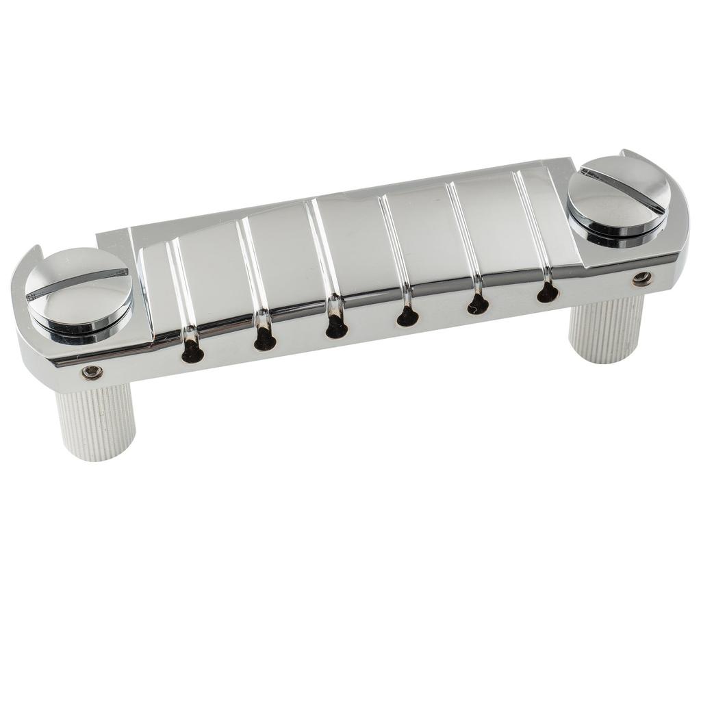 Musiclily Ультра алюминиевый обернутый бридж со встроенным струнодержателем для электрогитар USA PRS Style Nickel 10,4 мм,