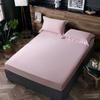 New 80-count Satin Long-staple Cotton Solid Color Fitted Sheet Dust-proof and Scratch-proof Simmons Mattress Protector