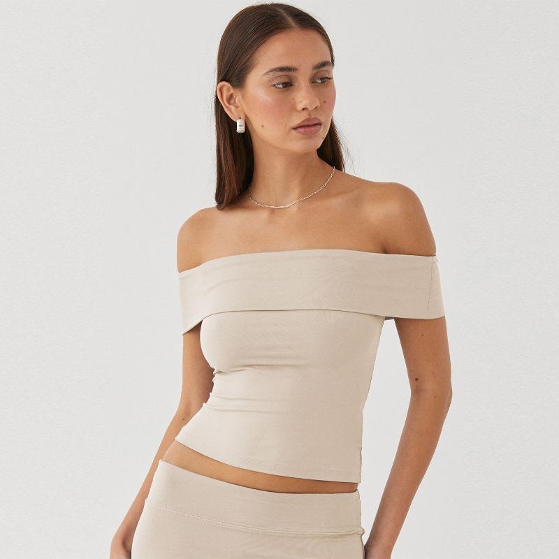 Женская летняя новая сексуальная футболка-бюстье на одно плечо Hot Girl Pure Desire Wind Tops