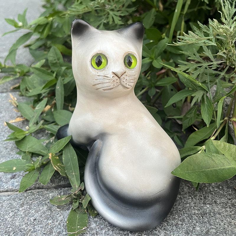 Cute Cat Garden Ornament Simulated Animal Courtyard Decoration Home Resin Crafts Sculpture Cute Desktop Decor