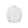 Li Ning Vital Series Solid Color Loose Casual Long Sleeve Shirt Unisex Shirts Off-White AFDT755-3