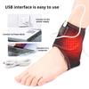 Теплый бандаж на лодыжку для облегчения боли при артрите, USB-грелка для лодыжки с автоматическим отключением, теплая терапевтическая повязка для ног при растяжениях связок, послеоперационном восстановлении