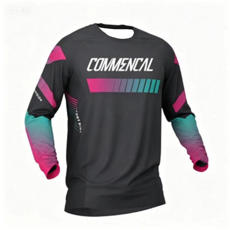 Long Sleeve MTB Downhill Cycling Jersey Family Matching Mountain Bike Racing Outdoor Breathable Stylish Printed Riding Tee Top