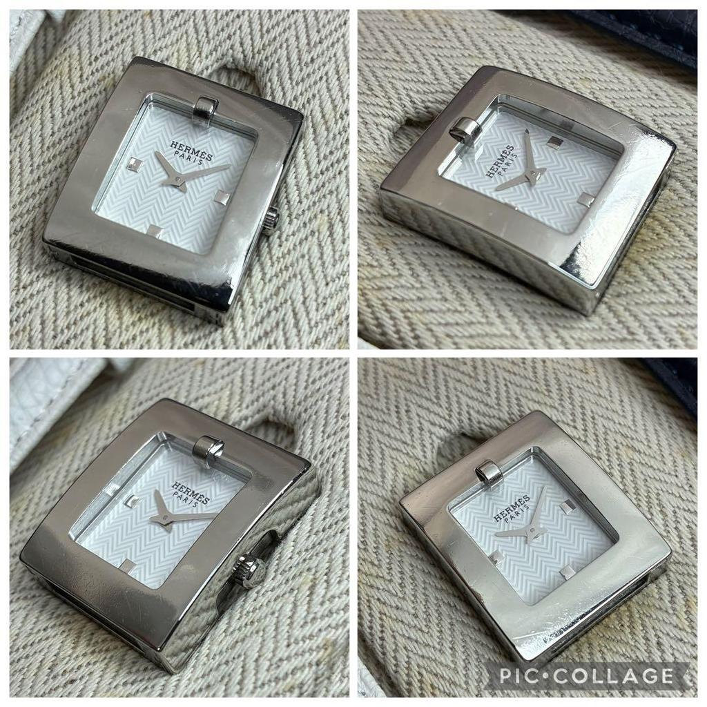 Б/У [Движущийся Оригинальный Продукт] Часы Hermes H Watch Квадратные Кварцевые Женские КОРОБКА