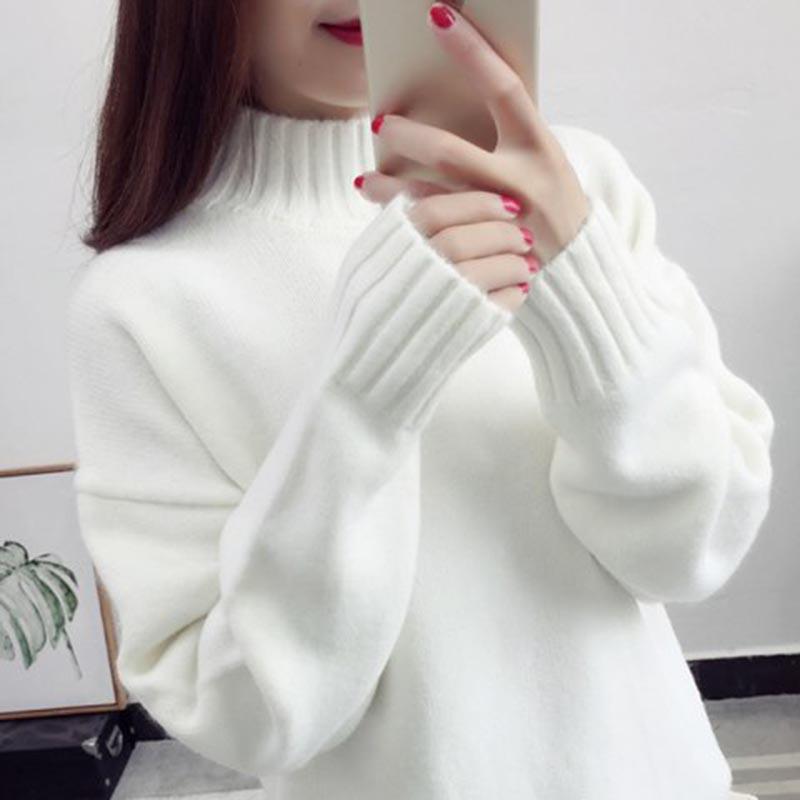 High Quality Women Turtleneck Sweater Women Top Woman Long Sleeve Warm Sweaters Knitted Pullover