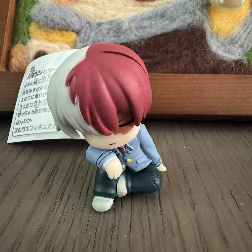 Genuine Gacha Scale Model My Hero Academia Midoriya  Katsuki Todoroki Shoulder To Shoulder Sleep Series Action Figure Toys