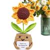 Emotional Supporters Sunflower Creative Knitted Doll Small Crochet Artificial Cute Motivational Decorations Accessories For Desk