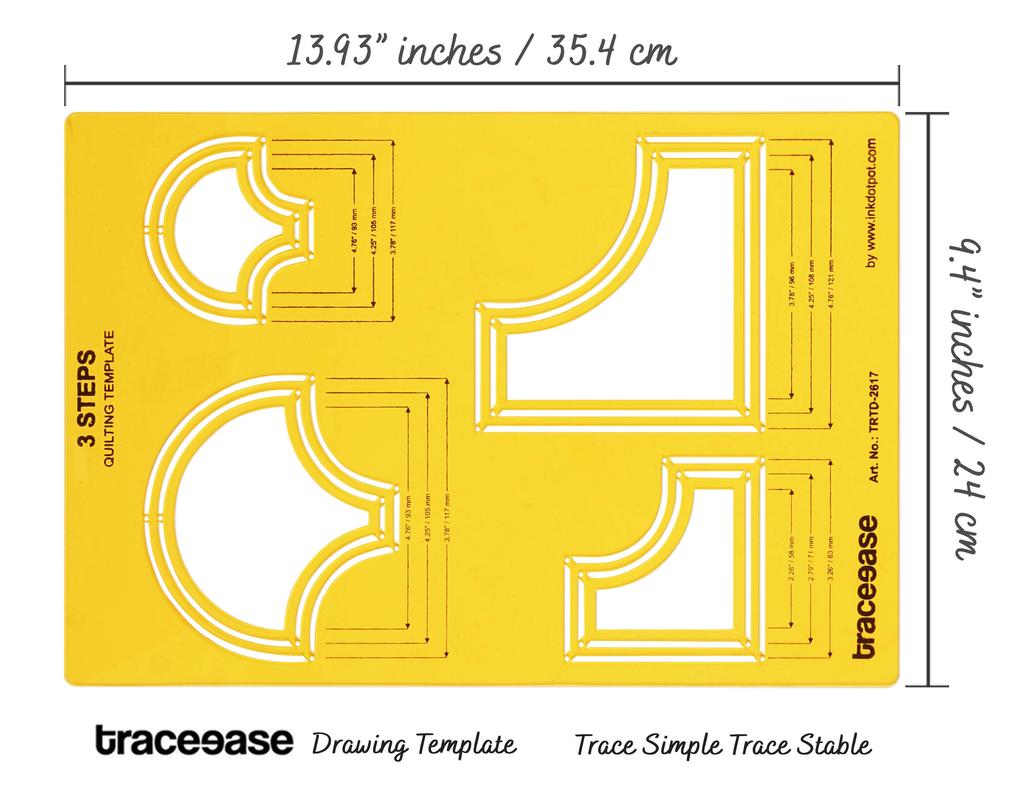 Traceease 2 формы шаблон для квилтинга трафареты линейка для швейной машины своими руками инструменты для квилтинга, 3 разных размера каждый