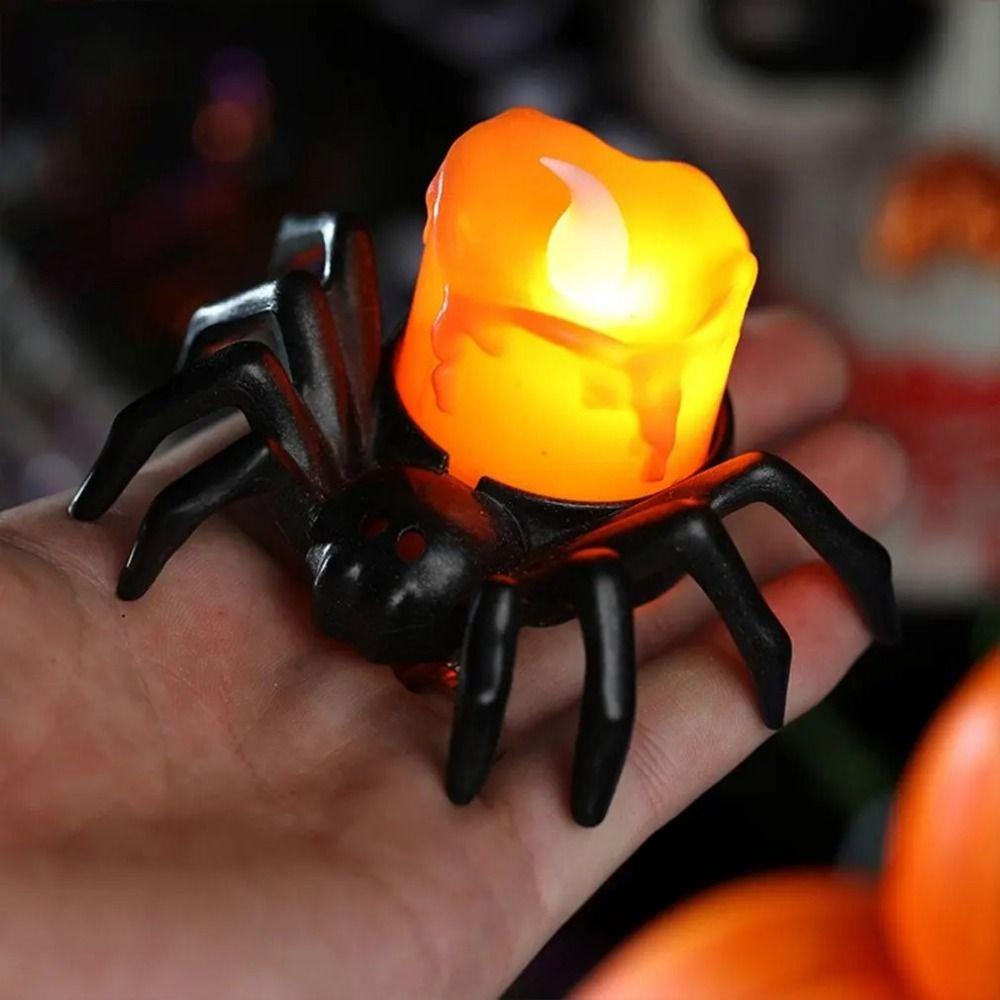 3D светящийся паук светящийся электронный паук ночник светодиодный электронный свеча лампа домашний декор