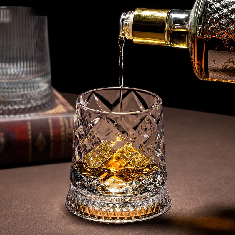 Ищите элегантность Стакан для виски Rocks, 280 мл Прозрачное хрустальное стекло с подставкой (классический)