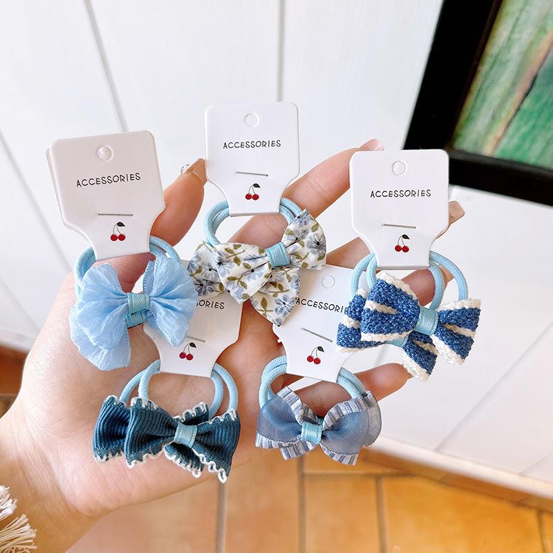 5Pair Cute Hair Band for Girls Sweet Pricess Fashion Hair Rope for Toddler Girl Lovely Elastic Hair Band Baby Headwear