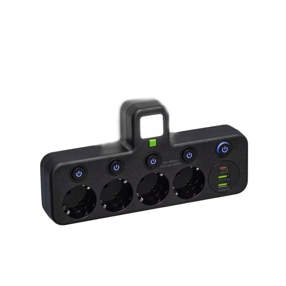 Wall Mounted EU Plug Outlet Type-C Ports Outlet Electrical Socket Socket Adapter  Home Offices