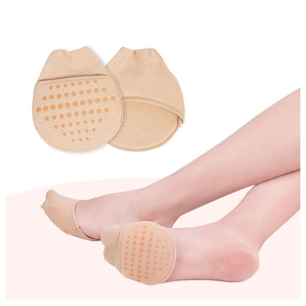 Elastic Half Feet Socks Soft Cotton Hosiery Sock Slippers Toe Socks Non-slip